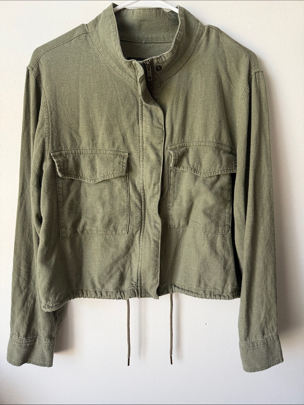 Sanctuary Olive Utility Drawstring Jacket